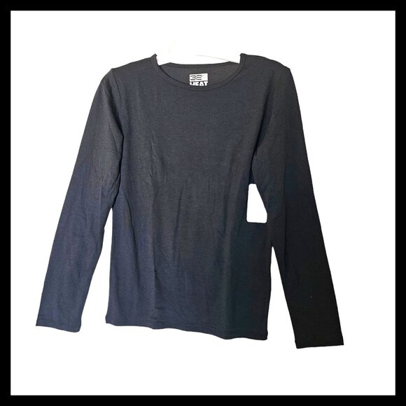 32 degrees heat tee Long Sleeve Black Si32 degrees heat size M Kids NWT - Picture 1 of 7